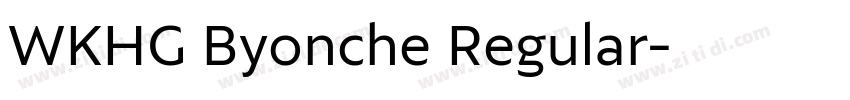 WKHG Byonche Regular字体转换